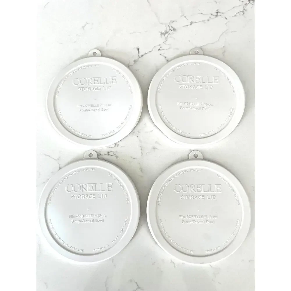 Corelle Storage Lid Fits 19 oz bowl Set of 4 #0302